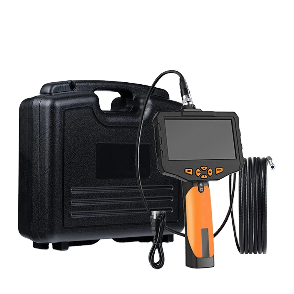 New Automotive Industrial Endoscope 4.5 inch LCD Screen 8mm 1080P HD Dual Camera 3m Semi-Rigid Cable for Car engine Inspection