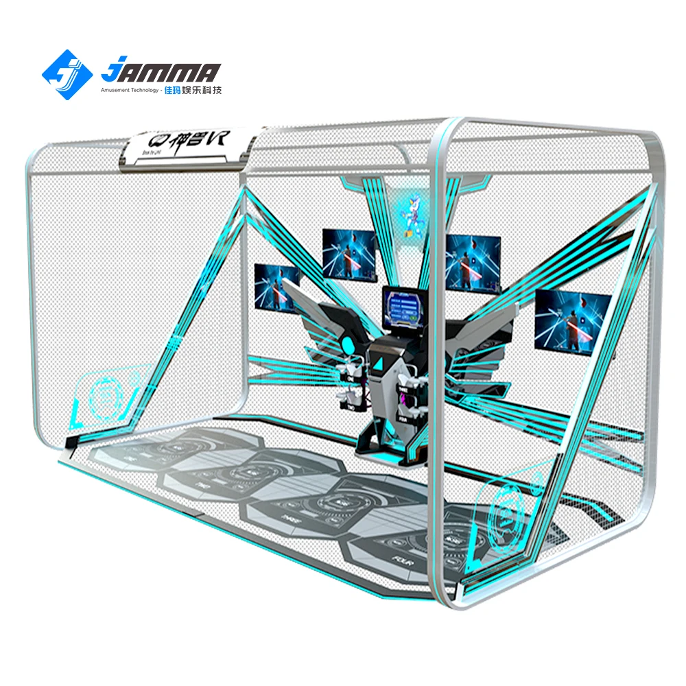 Виртуальная реальность 4 игрока VR Экспресс магазин стрельба симулятор монетный игровой центр VR парк стрельба из лука музыка танцы