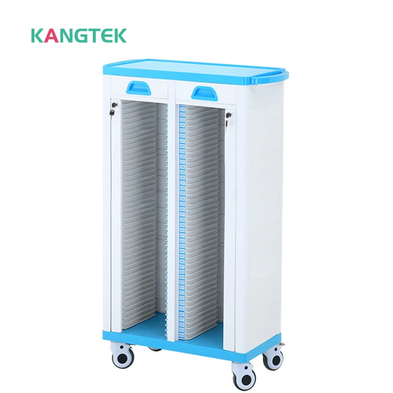 KANGTEK Высококачественная прочная тележка для документов больничных пациентов с ящиком замком футляр оптовая продажа фабрики