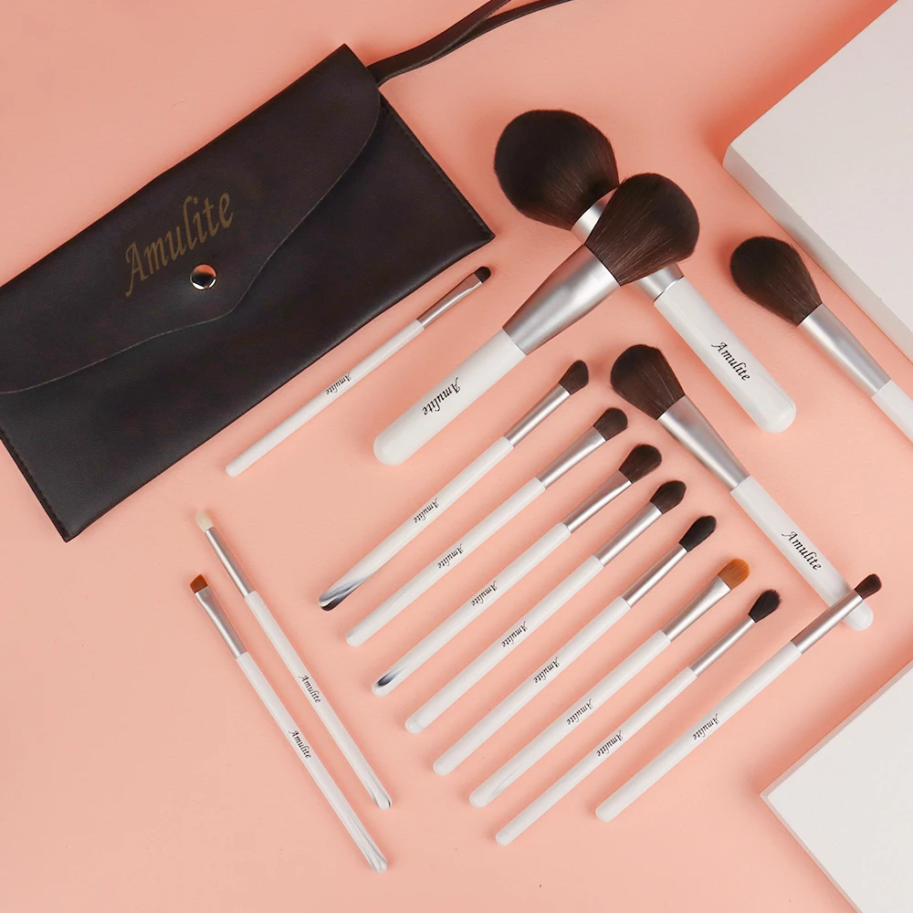 15pcs wooden Handle High quality professional Cosmetic tools Makeup Brush Kit