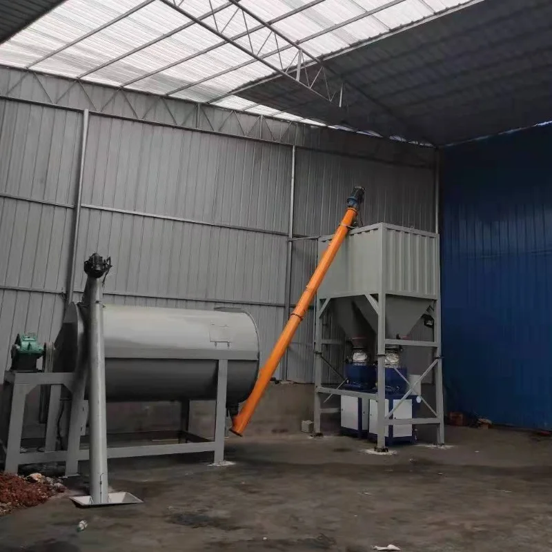 Semi-automatic easy operation Dry Mortar Mixing Machine With Packing Machine simple dry mortar mixing line adhesive mixer mortar
