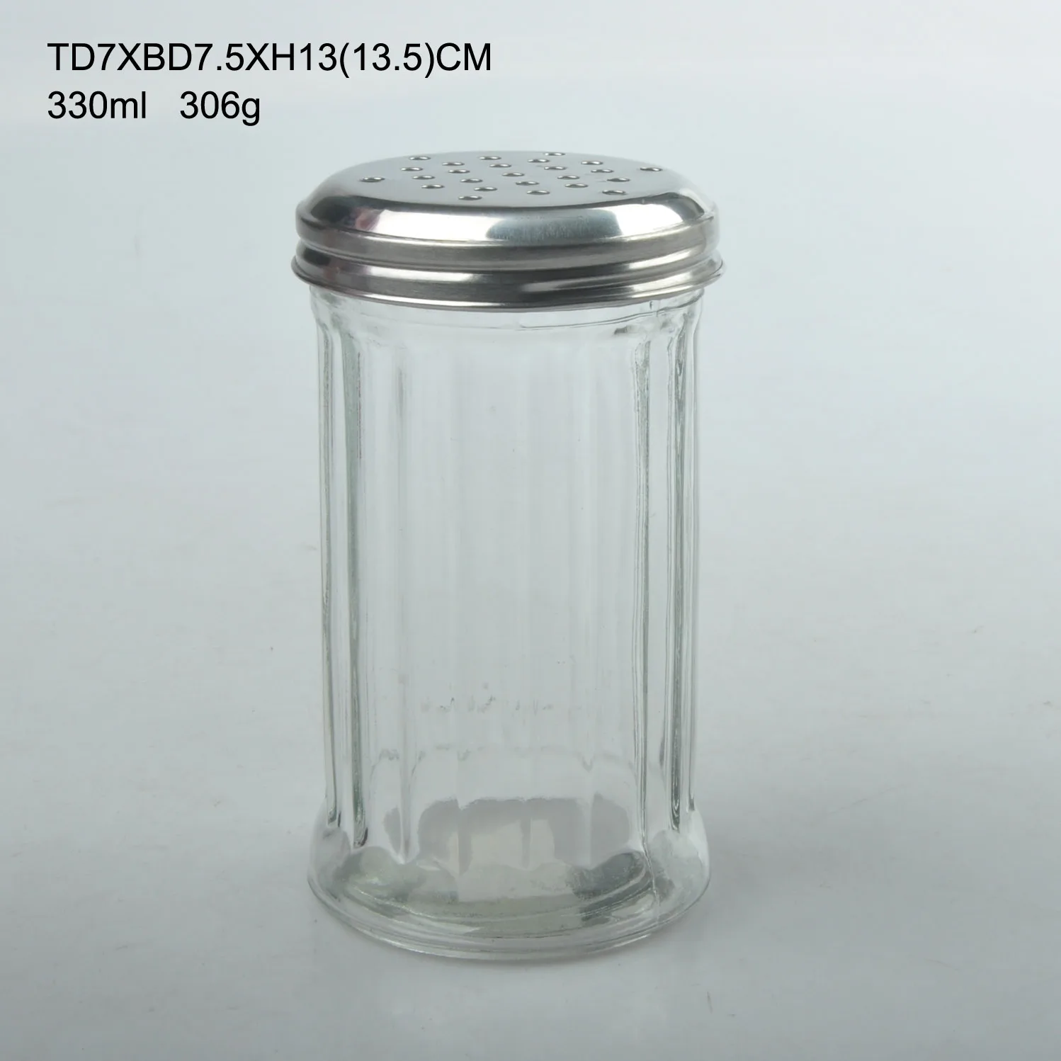 300ml cheap glass Spice Bottle with Flip Top lid/ Seasoning Jar