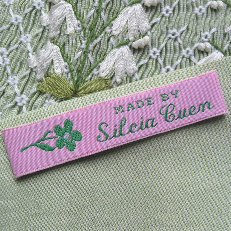 
custom polyester main woven label for clothing 