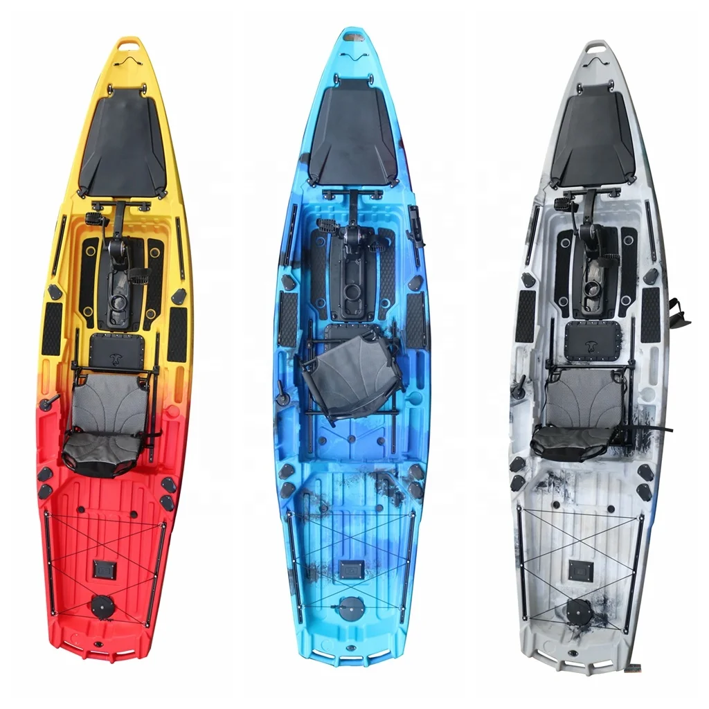 Ce Kayak Kayak Canoe Kayak Hdpe Material Sit on Top with Pedals Fishing Vicking 1 Person Pedal Fishing Electric Engines 18 Lb