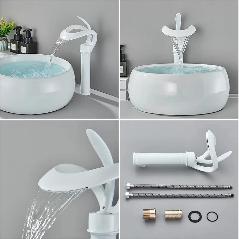 Photo Bathroom Wash Basin Sink Tap Waterfall Bathroom Faucet
