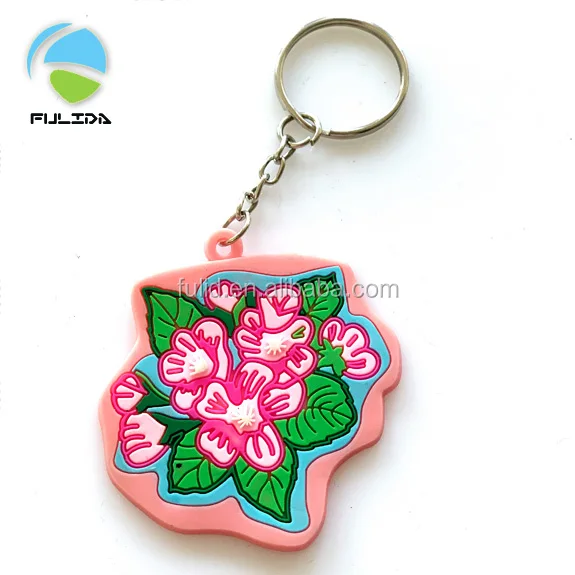 UK Britain national flag pectinate line postage stamp edge soft pvc rubber keychain