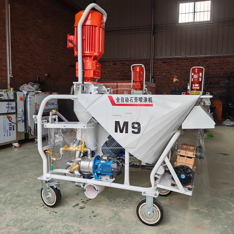 Большой объем машина для напыления бетона высокого давления новый 115L бункер шпаклевка порошковый штукатурный насос двигатель строительные работы