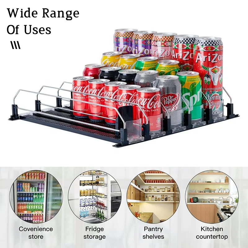 Automatic Pusher Glide Drink Dispenser Fridge Drink Organizer Soda Can drink dispenser organizer for refrigerator