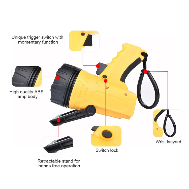 Long Range Rechargeable Glare Lintern Bulb Lamp 1800 Lumen Mini Torch Hand Handheld Spotlight