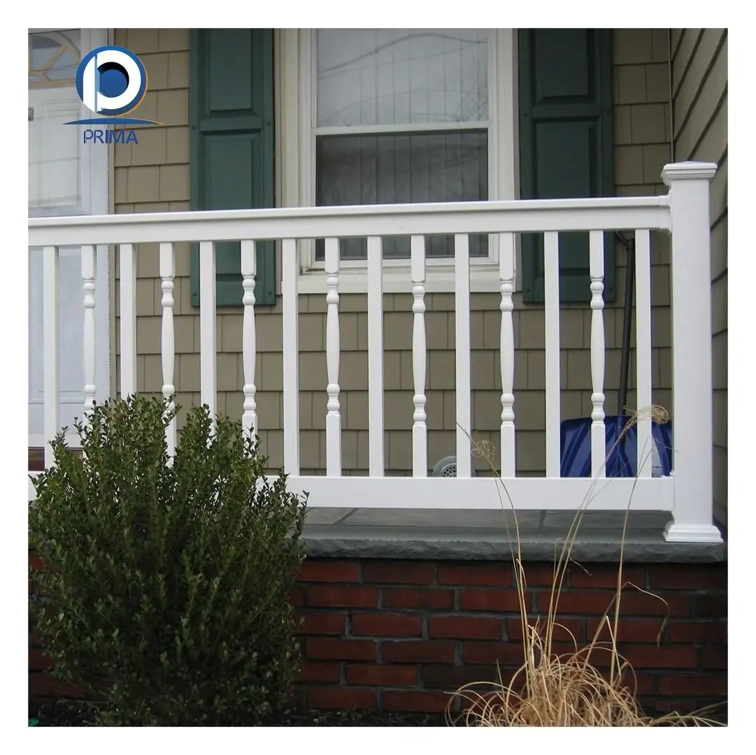 CBDMART Plastic Farm Fencing PVC Balcony Railing for Villa House Outdoor Platform Decking Floor