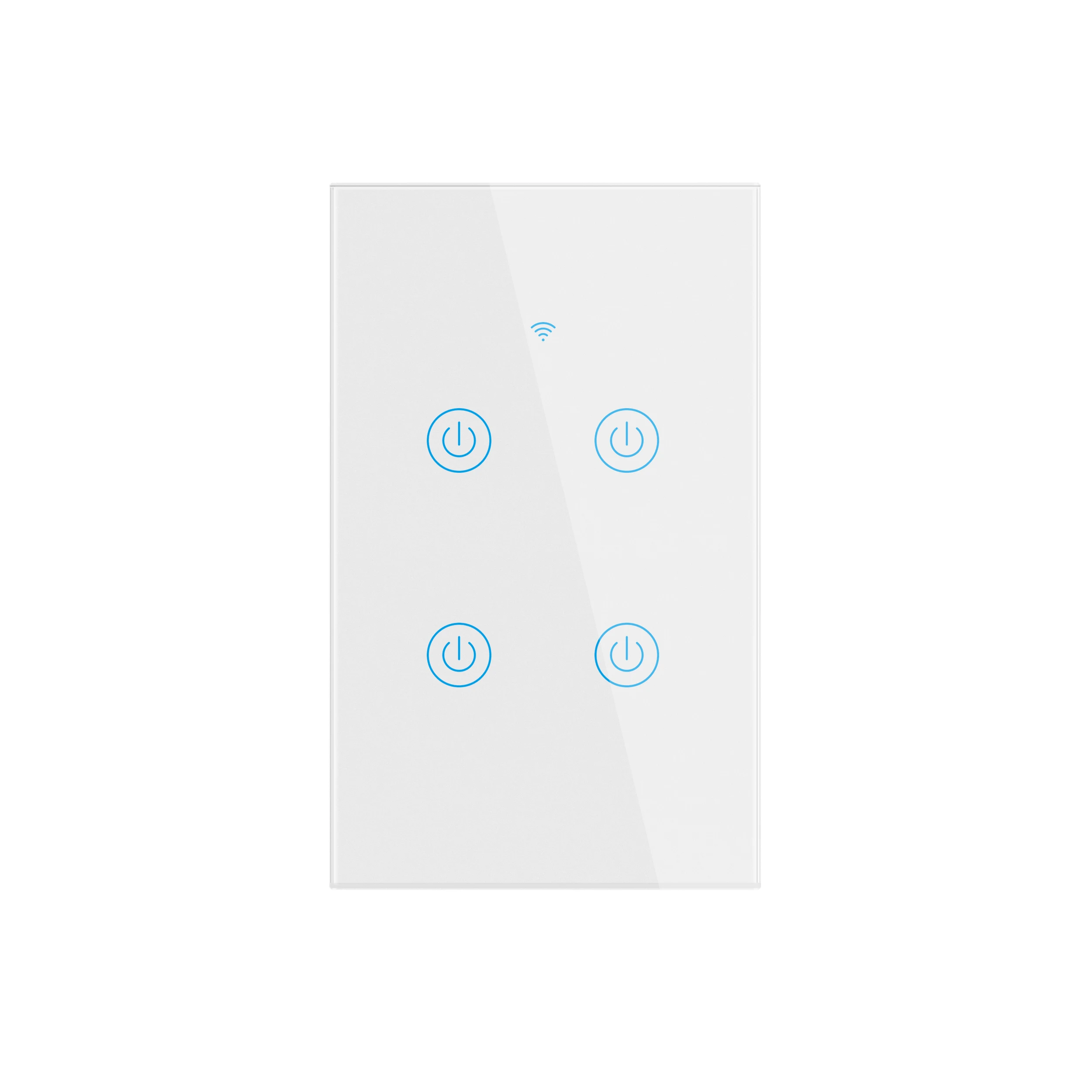 Modern Light BLE+WIFI 4 gang Light Wall touch Switch Cooperation with  alexa voice support Google Assistant