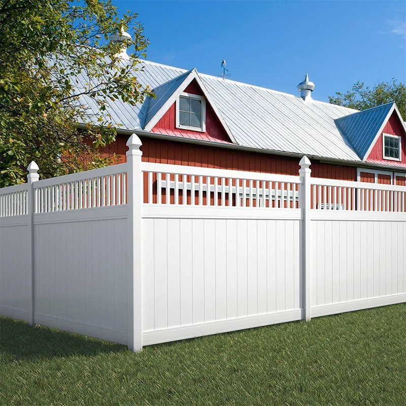 Suyou Plastic PRINCETON METAL Outdoor Privacy and Security 6 ft. H x 8 ft. W White Vinyl PVC Fencing