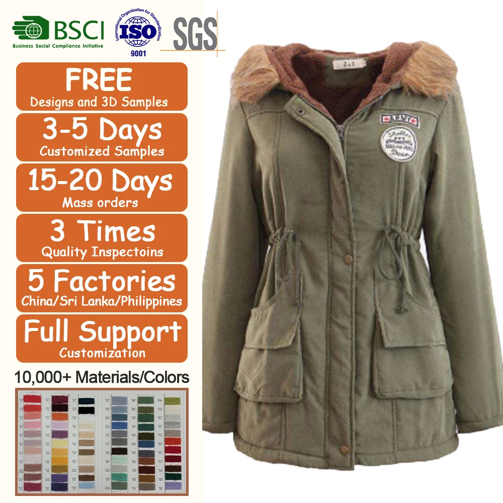 clothing brand manufacturer Ladies Parka Winter Women Fleece Long Plus Size Padded Jacket Outerwear Chic Lamb Fur Coat Female