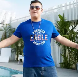 2021 new super fat oversized cotton short-sleeved T-shirt fat guy fat brother summer dress plus fat XL