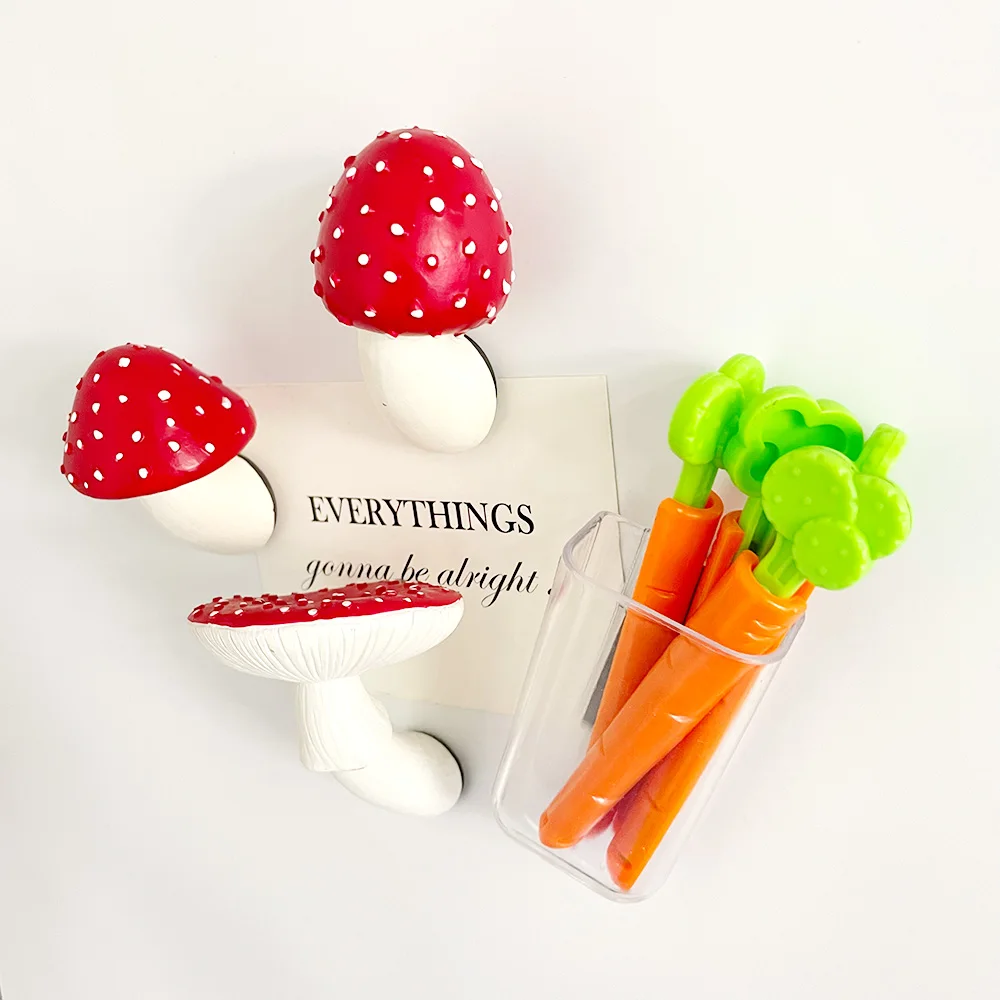 Best Selling Red Mushroom Refrigerator Magnet Office Decorative 3d Resin Fridge Magnet Buy