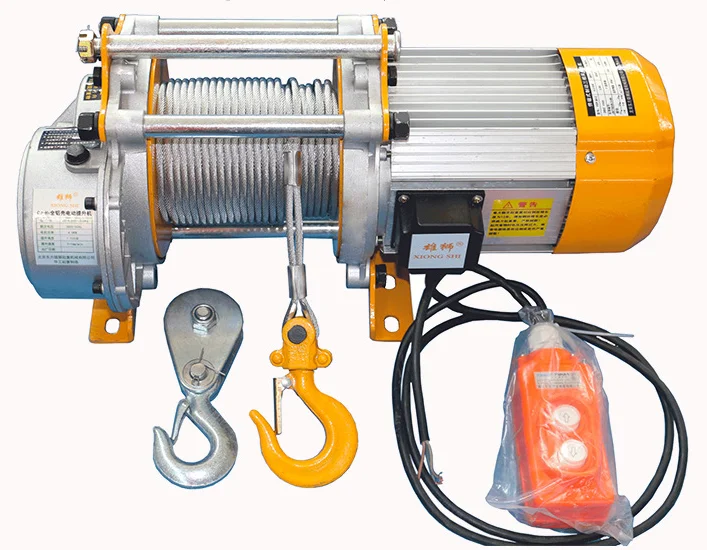 China manufacturers KCDmachine CE certified high quality pure copper motor construction wire rope electric winch pulling hoist