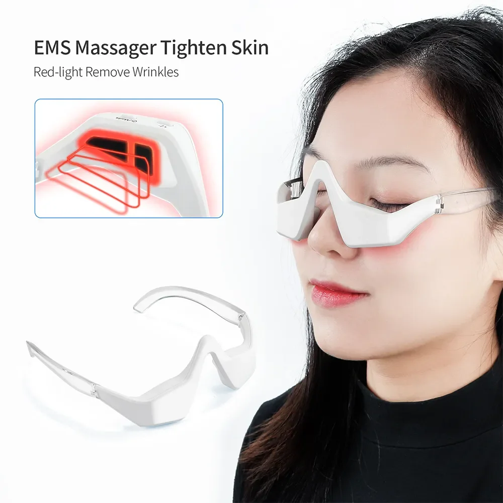 Electric Microcurrent Eye Massager Wrinkle Red Light Therapy Face Lifting Beauty Equipment Eye Massager For Dark Circles