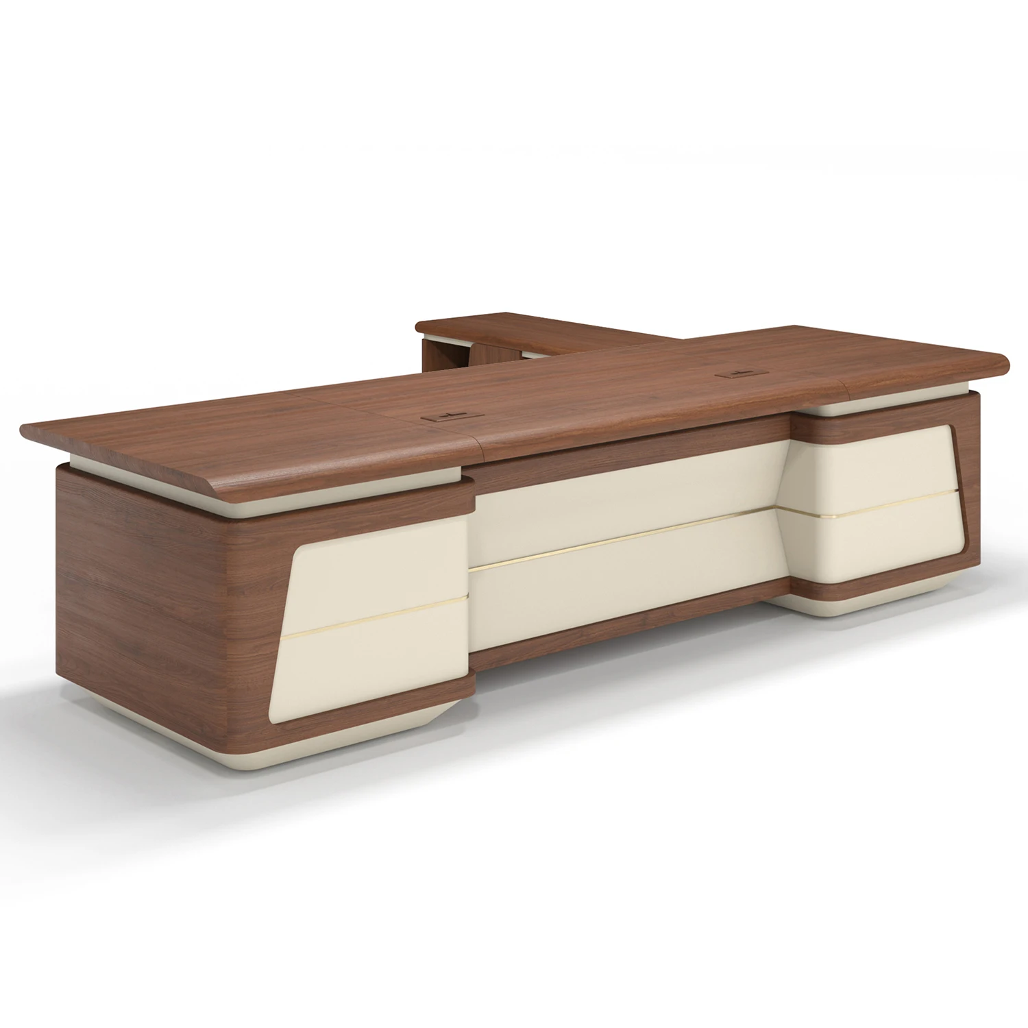 New design luxury office desk modern office furniture CEO l shape standing desk Solid wood high-end office desk