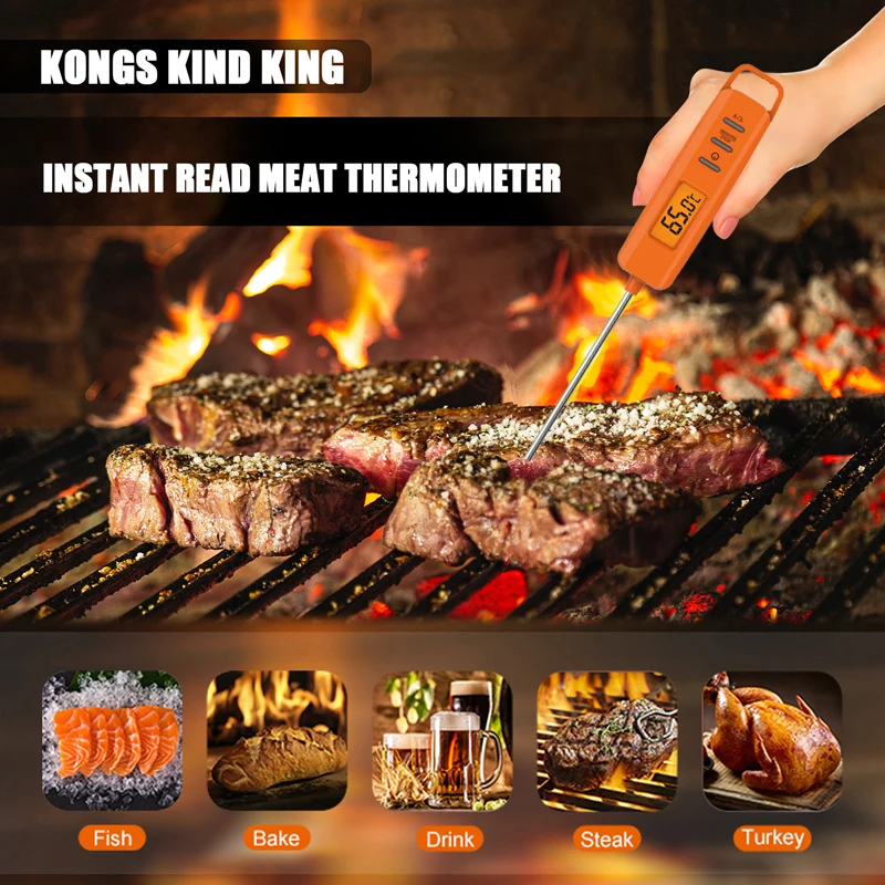 New Arrival LCD Backlight Display Instant Read Digital Meat Thermometer For Long Probe