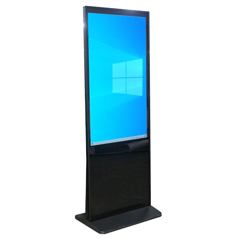 Portable Lcd Touch Screens English Digital Signage Media Player Dual System Videos Displays Kiosk