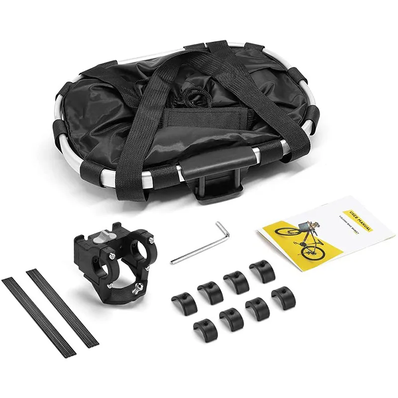 Идентификаторы Передняя съемная руль велосипеда корзина складной Малый Pet съемная корзина для велосипеда