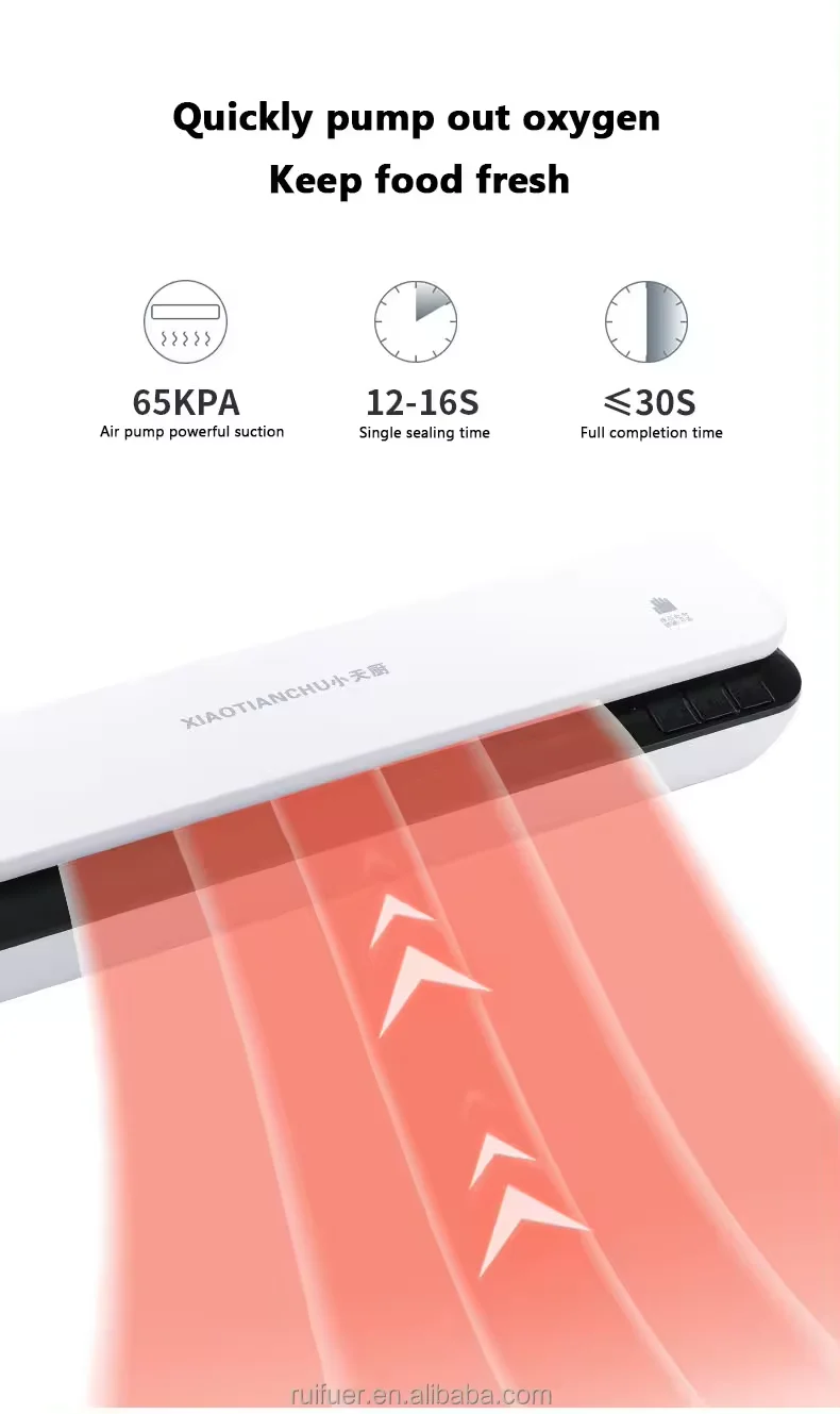 Bag sealing machine automatic household kitchen electric food dry and wet vacuum plastic packaging sealing machine