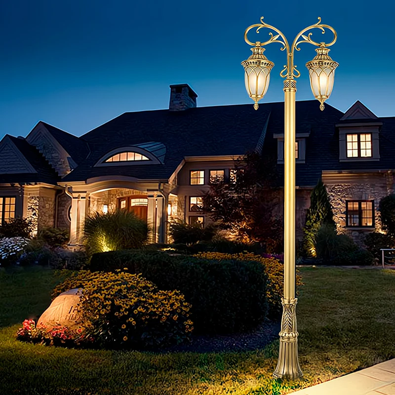 DAWNl производство уличный декоративный античный литой алюминиевый фонарь светодиодный садовый