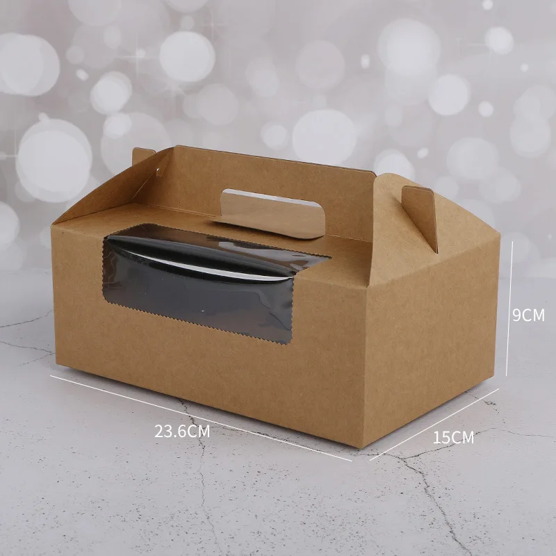 Оптовая продажа, глубокая индивидуальная причудливая коробка для кексов с 6 отверстиями и ручкой