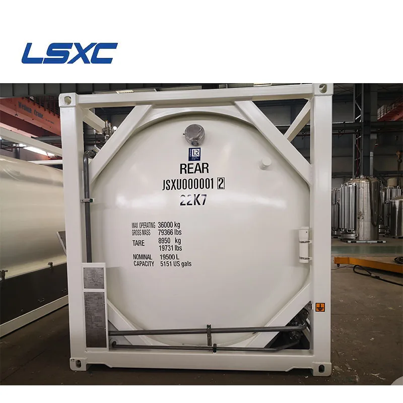 LR Intermodal 20 ft 40 ft LNG T75 Storage Transport LO2 LN2 LAr Cryogenic liquid gas tank container ISO TANK CONTAINER