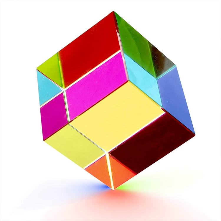 2022 new style high quality intelligence colorful corner optical prism cube for kids