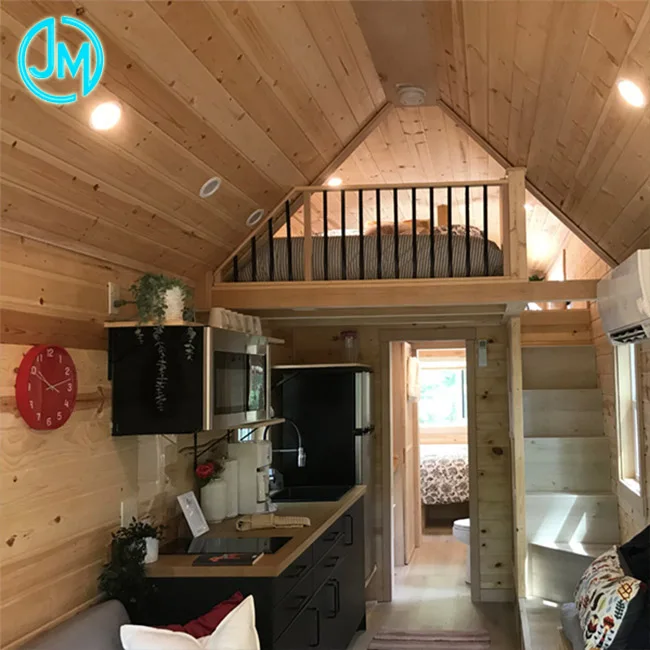 Modern 2 Story Prefab Light Steel Loft Trailer Travel Mobile Home Caravan Mobile Modular Mini Tiny House On Wheels