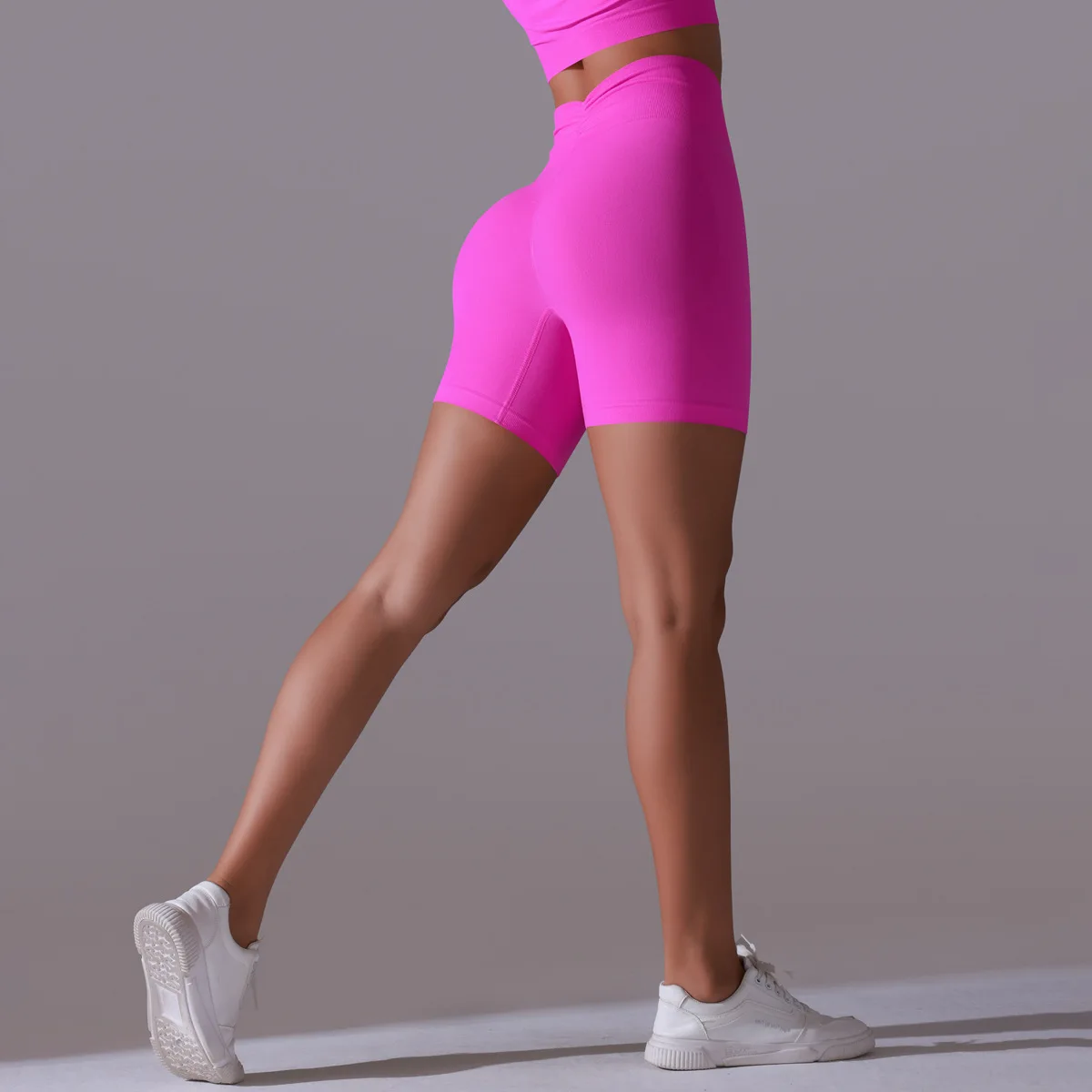 Women Sports Short Seamless Yoga Leggings Squat Proof High Waist Fitness Tight Quick Drying Cycling Running Workout Gym Shorts