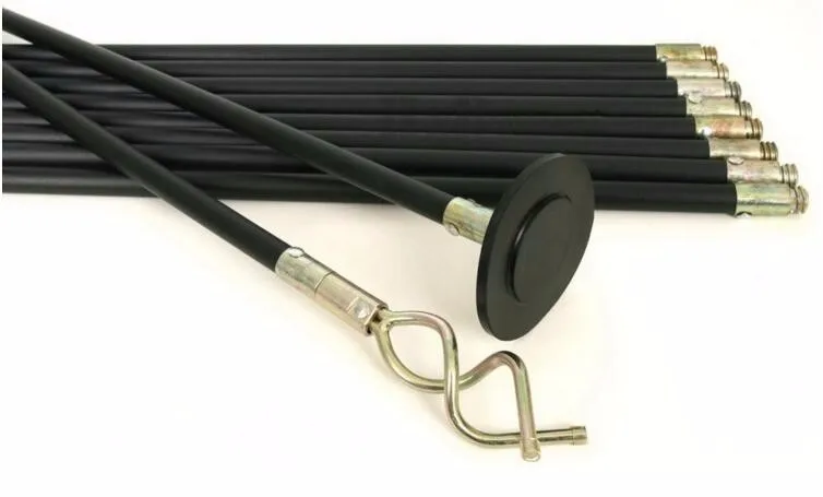 Hot Selling PP material 17MM Diameter Zinc Steel Thread 12PCS Drain Rod Kits