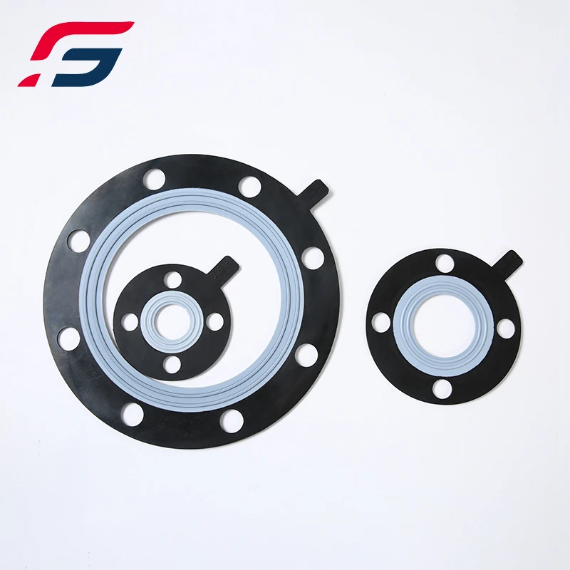 DN125 ptfe coating full face flange gasket DIN standard PN10/ PN16 CLEAN PVC/HP-PVC flange gasket