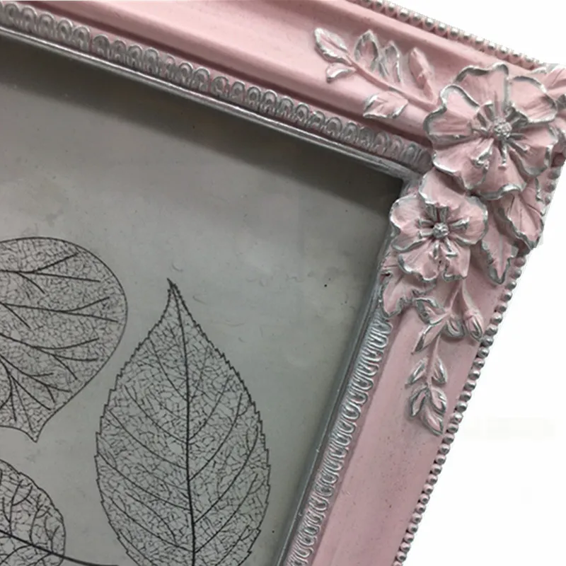 4X6 Romantic Pink Floral Wedding Photo Picture Frame