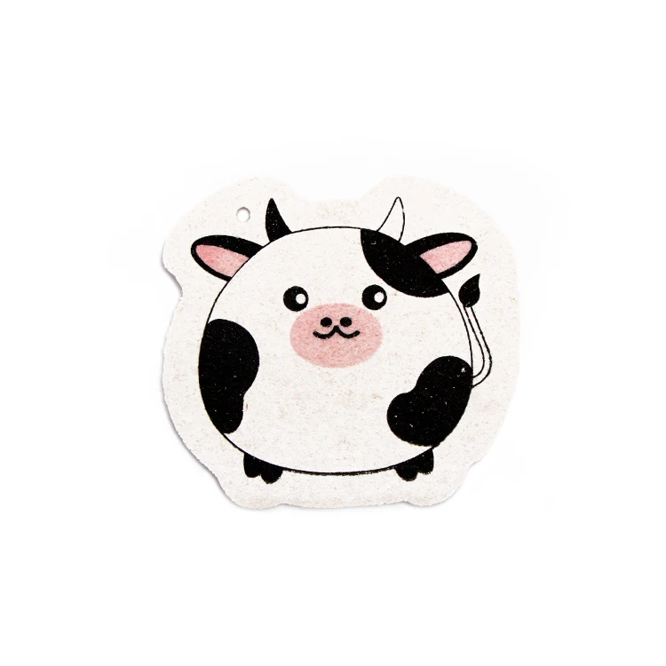 Sponduct Custom Animal Cute Cartoon Kitchen Cleaning Cellulose Sponge Clean Printed Wood Pulp Sponge