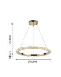 2022 New designer gold crystal circle LED crystal villa pendant lights luxury modern gold chandelier
