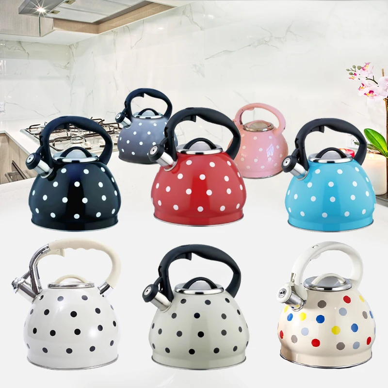 Fashion Spot Multiple Color With Loud Whistle Electric And Gas Stove Top Portable Water Pot Whistling Kettle