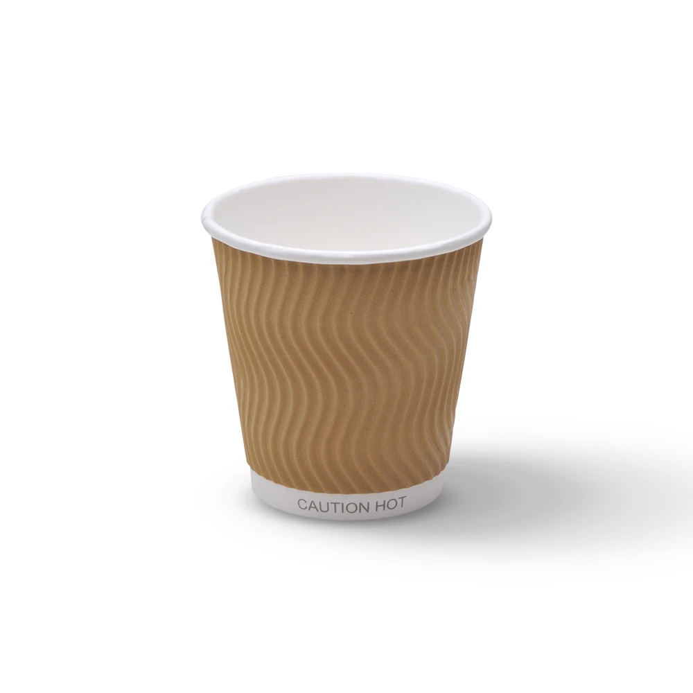 small size 6.5oz hot drinks cup insulated kraft paper drinks cups brown paper cups disposable craft glass for espresso