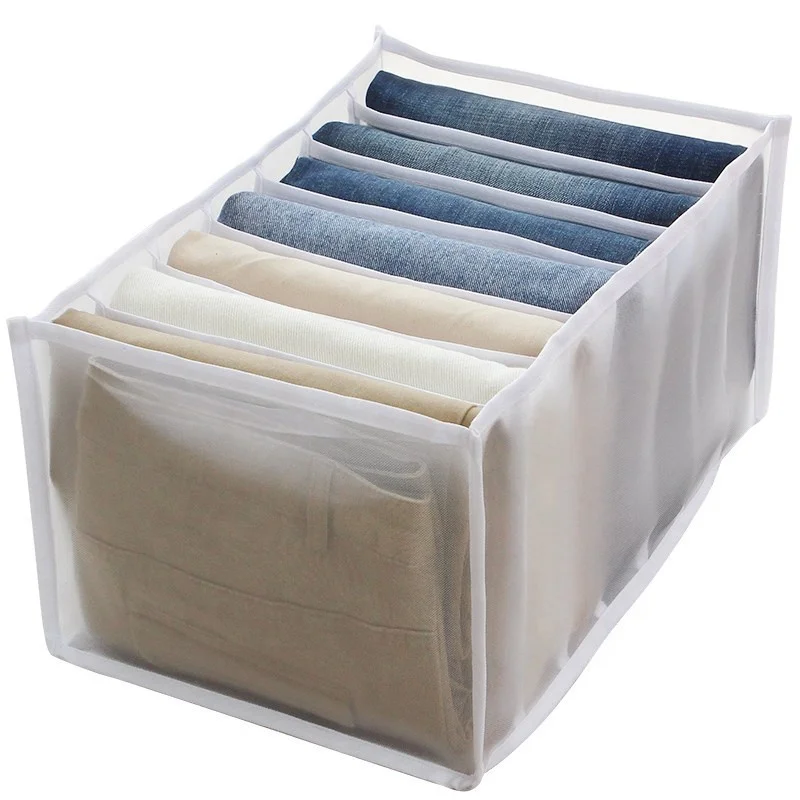 
 Jeans Compartment Clothes Storage Box Closet Clothes Pants Drawer Type Compartment Bag T-shirt Drawer Divider Closet Organizer  