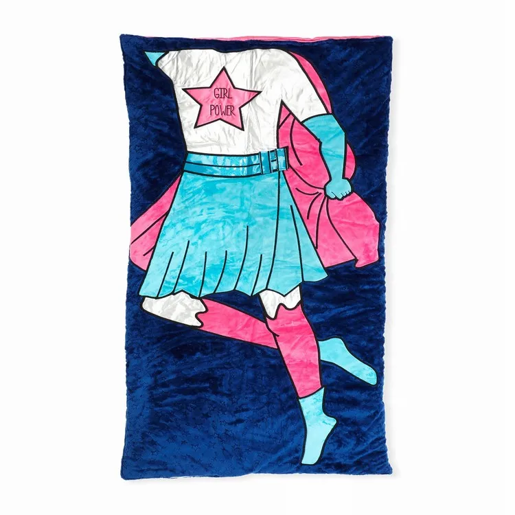 
Wholesale High Quality Hot Sale Custom Printed Double Layer Flannel Sleeping Bag Shark Tail Flannel Blanket for Kids 