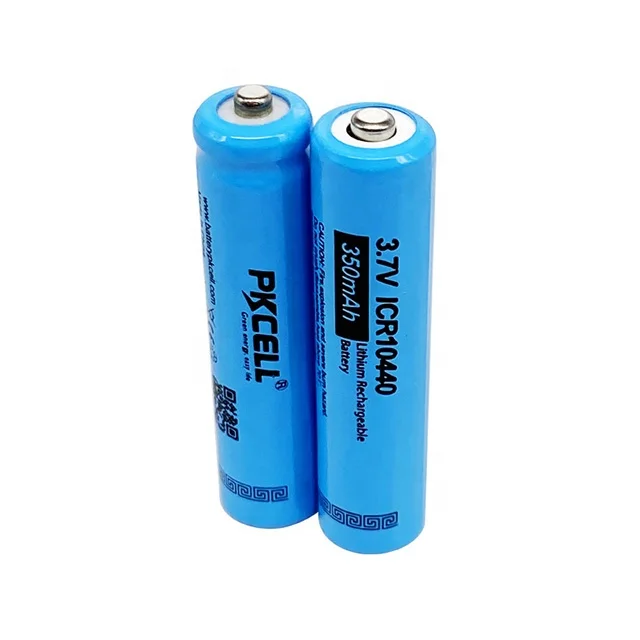 rechargeable lithium battery 3.7v 350mah li ion 10440 for temperature sensor