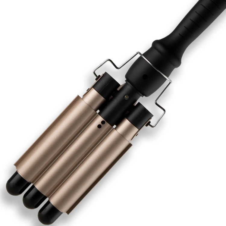 Three Barrel Hair Curler  with Ceramic Tourmaline Adjustable Temp deep wave Hair Styling curler