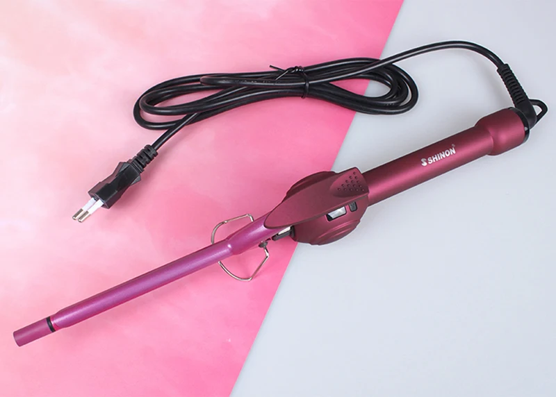 Classic Fashion Red Portable Hair Curler Automatic Rapaid Heating Long Barrel Curling Iron For Woman