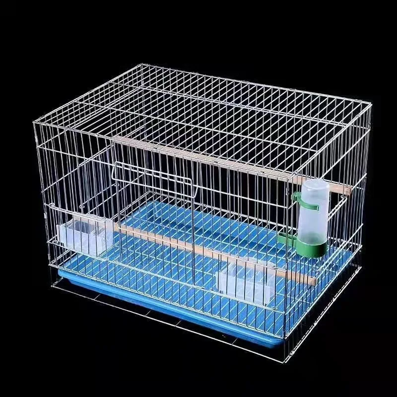 Wholesale galvanized bird cage large bold stainless steel breeding house parrot Xuanfeng bird nest household bed