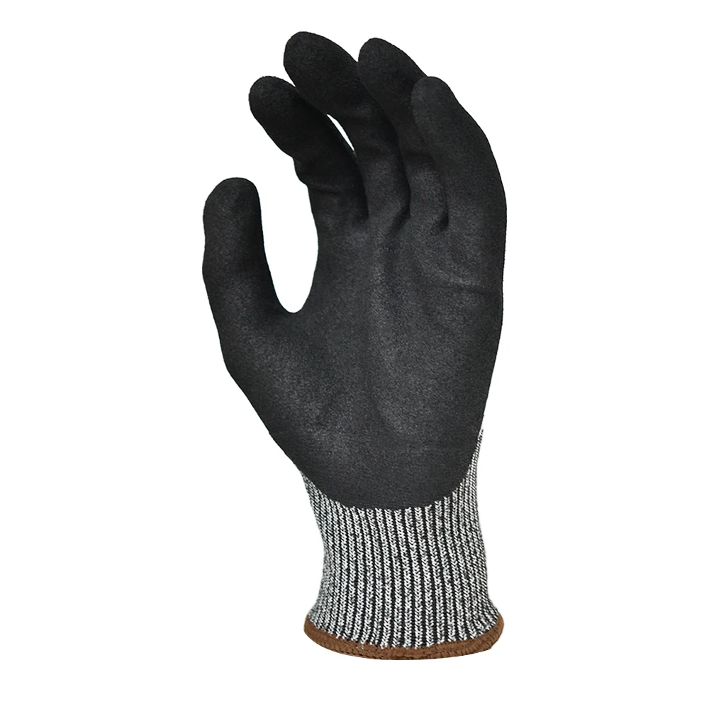 HPPE Nitrile Coated Cut Resistant Safety Work Gloves Level 5 Anti Cut Gloves for Construction