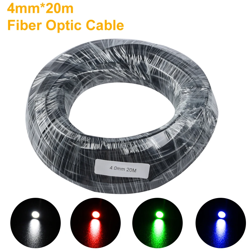 Черная куртка из ПММА светящееся оптическое волокно внутренний диаметр 20 м 4 мм потолок «сделай сам» с изображением звездного неба для светильника украшение спальни