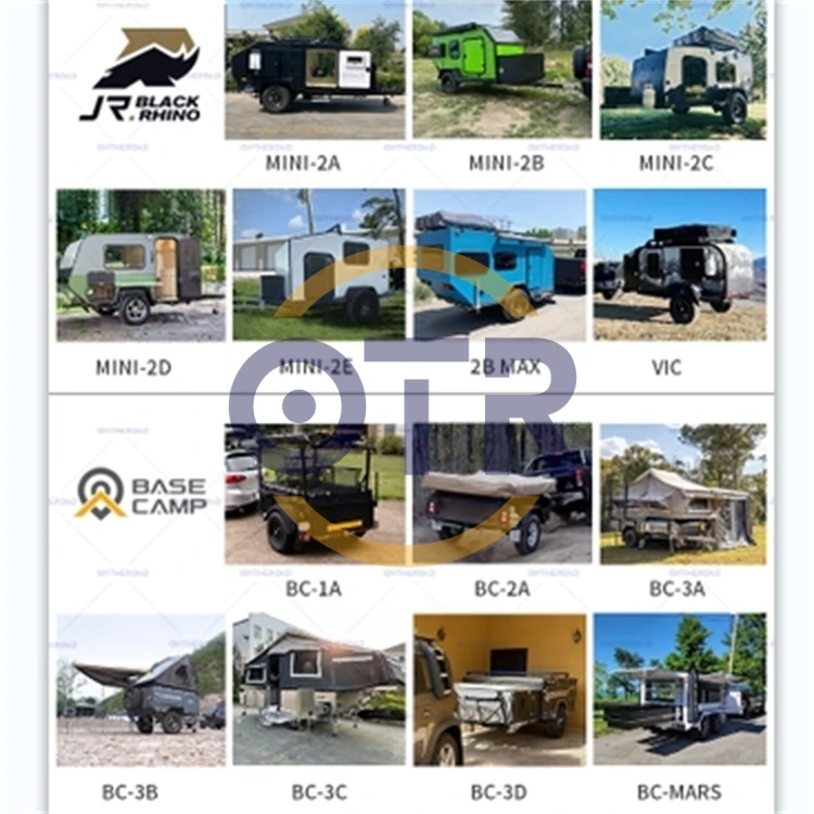 Mini Caravanas Tent Trailer Camping Water Tank Hybrid Popup Aluminum Light Weight Off Road Camper Trailer