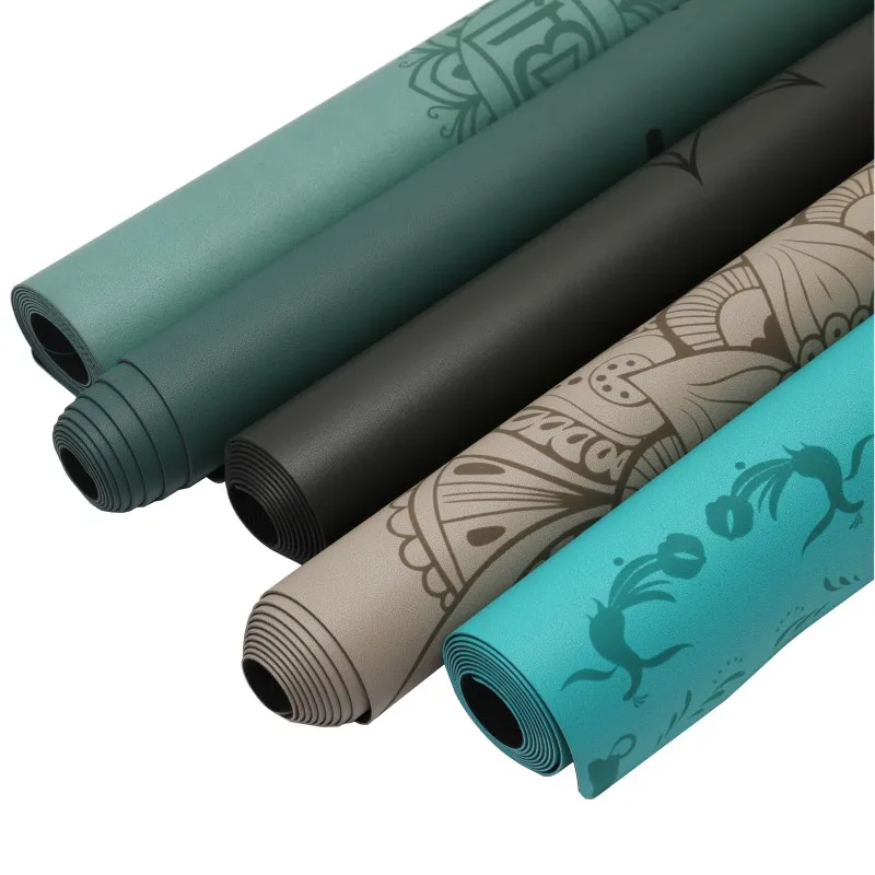 Eco Friendly Products 2023 Yoga and Pilates Anti Slip Fitness Matt Blue Frost PU Natural Rubber Yoga Mat