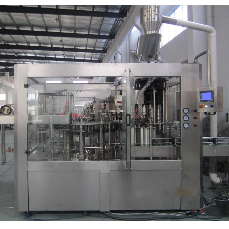 Automatic Plastic PET/ Glass Bottle Soda/ Sparkling Water CSD Rinsing Filling Capping Machine